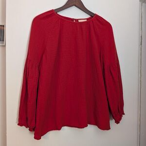 Universal Thread Women's Red and Orange Blouse